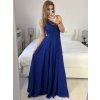 Šaty elegantní společenské dlouhé na ramínka dámské (S/M ONE SIZE) ITALSKá MóDA IMM2218806/DU (Velikost S/M/L, Barva Černá)