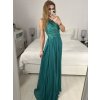 Šaty elegantní společenské dlouhé na ramínka dámské (S/M ONE SIZE) ITALSKá MóDA IMM2218806/DU (Velikost S/M/L, Barva Černá)