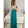 Šaty elegantní společenské dlouhé na ramínka dámské (S/M ONE SIZE) ITALSKá MóDA IMM2218806/DU (Velikost S/M/L, Barva Černá)