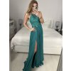 Šaty elegantní společenské dlouhé na ramínka dámské (S/M ONE SIZE) ITALSKá MóDA IMM2218806/DU (Velikost S/M/L, Barva Černá)