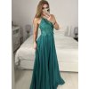 Šaty elegantní společenské dlouhé na ramínka dámské (S/M ONE SIZE) ITALSKá MóDA IMM2218806/DU (Velikost S/M/L, Barva Černá)