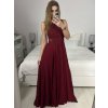 Šaty elegantní společenské dlouhé na ramínka dámské (S/M ONE SIZE) ITALSKá MóDA IMM2218806/DU (Velikost S/M/L, Barva Černá)