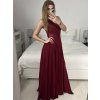 Šaty elegantní společenské dlouhé na ramínka dámské (S/M ONE SIZE) ITALSKá MóDA IMM2218806/DU (Velikost S/M/L, Barva Černá)