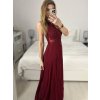 Šaty elegantní společenské dlouhé na ramínka dámské (S/M ONE SIZE) ITALSKá MóDA IMM2218806/DU (Velikost S/M/L, Barva Černá)