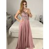 Šaty elegantní společenské dlouhé na ramínka dámské (S/M ONE SIZE) ITALSKá MóDA IMM2218806/DU (Velikost S/M/L, Barva Černá)