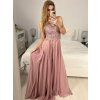Šaty elegantní společenské dlouhé na ramínka dámské (S/M ONE SIZE) ITALSKá MóDA IMM2218806/DU (Velikost S/M/L, Barva Černá)