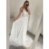 Šaty elegantní společenské dlouhé na ramínka dámské (S/M ONE SIZE) ITALSKá MóDA IMM2218806/DU (Velikost S/M/L, Barva Černá)