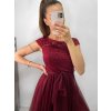 Šaty společenské krátké tylové krajkové dámské (S/M/L ONE SIZE) ITALSKá MóDA IMHMS23173/DUR