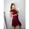 Šaty společenské krátké tylové krajkové dámské (S/M/L ONE SIZE) ITALSKá MóDA IMHMS23173/DUR