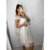 Šaty společenské krátké tylové krajkové dámské (S/M/L ONE SIZE) ITALSKá MóDA IMHMS23173/DUR