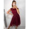 Šaty společenské krátké tylové krajkové dámské (S/M/L ONE SIZE) ITALSKá MóDA IMHMS23173/DUR