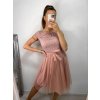 Šaty společenské krátké tylové krajkové dámské (S/M/L ONE SIZE) ITALSKá MóDA IMHMS23173/DUR
