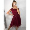 Šaty společenské krátké tylové krajkové dámské (S/M/L ONE SIZE) ITALSKá MóDA IMHMS23173/DUR