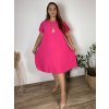 Šaty oversize krátký rukáv dámské nadrozměr (XL/2XL/3XL ONE SIZE) ITALSKÁ MÓDA IMBM23NEKLES/DU (Velikost L/XL, Barva Černá)