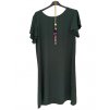 Šaty oversize krátký rukáv dámské nadrozměr (XL/2XL/3XL ONE SIZE) ITALSKÁ MÓDA IMBM23NEKLES/DU (Velikost L/XL, Barva Černá)