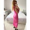 Šaty dlouhé letní elegantní na ramínka dámské (S/M ONE SIZE) ITALSKÁ MÓDA IMPBB23B23897/DU (Velikost S/M/L, Barva tmavě červená)