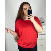 Tričko krátký rukáv dámské nadrozměr (2XL/3XL/4XL ONE SIZE) ITALSKÁ MÓDA IMC24RIMINI/DU (Velikost 2XL/3XL, Barva Černá)
