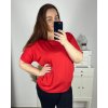 Tričko krátký rukáv dámské nadrozměr (2XL/3XL/4XL ONE SIZE) ITALSKÁ MÓDA IMC24RIMINI/DU (Velikost 2XL/3XL, Barva Černá)