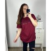Tričko prodloužená krátký rukáv dámská nadrozměr (3XL/4XL /5XLONE SIZE) ITALSKÁ MÓDA IMC23055/DUR