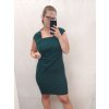 Šaty pouzdrové elegantní společenské dámské (2XL-4XL) ITALSKá MóDA IMM23CAROL-5/DU (Velikost 2XL, Barva hnědá světlá)