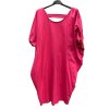 Šaty letní oversize krátký rukáv dámské nadrozměr (4XL/5XL ONE SIZE) ITALSKÁ MÓDA IMD22420/DR (Velikost 4XL/5XL, Barva Černá)