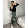 Kalhoty dlouhé dámské maskáč (S/M/L ONE SIZE) ITALSKÁ MÓDA IMPLI248115A/DUR (Velikost S/M/L, Barva zelená khaki)
