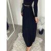Sukně teplá dlouhá skládaná dámská (S/M/L ONE SIZE) ITALSKá MóDA IM323TARKA/DR (Velikost M/L, Barva Černá)