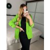 Sako elegantní dlouhý rukáv dámské nadrozměr (one size S/M) ITALSKÁ MÓDA IMWDD24008/DR (Velikost S/M/L, Barva Černá)