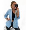 Sako elegantní dlouhý rukáv dámské nadrozměr (one size S/M) ITALSKÁ MÓDA IMWDD24008/DR (Velikost S/M/L, Barva Černá)