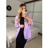 Sako elegantní dlouhý rukáv dámské nadrozměr (one size S/M) ITALSKÁ MÓDA IMWDD24008/DR (Velikost S/M/L, Barva Černá)