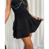 Sukně s kraťasy krátká dámská (S/M ONE SIZE) ITALSKÁ MÓDA IMWCP24001/DUR (Velikost S/M/L, Barva béžová smetanová)
