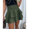 Sukně s kraťasy krátká dámská (S/M ONE SIZE) ITALSKÁ MÓDA IMWCP24001/DUR (Velikost S/M/L, Barva béžová smetanová)