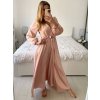 Šaty elegantní saténové dlouhý rukáv dámské (S/M.ONE SIZE) ITALSKÁ MÓDA IMHMS23110/DUR (Velikost S/M/L, Barva modrá královská)