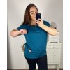 Tričko prodloužené oversize krátký rukáv dámská nadrozměr (2XL/3XL/4XL ONE SIZE) ITALSKÁ MÓDA IMC22PIERA/DUR