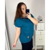 Tričko prodloužené oversize krátký rukáv dámská nadrozměr (2XL/3XL/4XL ONE SIZE) ITALSKÁ MÓDA IMC22PIERA/DUR