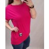 Tričko prodloužené oversize krátký rukáv dámská nadrozměr (2XL/3XL/4XL ONE SIZE) ITALSKÁ MÓDA IMC22PIERA/DUR