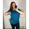 Tričko prodloužené oversize krátký rukáv dámská nadrozměr (2XL/3XL/4XL ONE SIZE) ITALSKÁ MÓDA IMC22PIERA/DUR