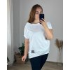 Tričko prodloužené oversize krátký rukáv dámská nadrozměr (2XL/3XL/4XL ONE SIZE) ITALSKÁ MÓDA IMC22PIERA/DUR