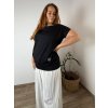 Tričko prodloužené oversize krátký rukáv dámská nadrozměr (2XL/3XL/4XL ONE SIZE) ITALSKÁ MÓDA IMC22PIERA/DUR