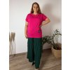 Tričko prodloužené oversize krátký rukáv dámská nadrozměr (2XL/3XL/4XL ONE SIZE) ITALSKÁ MÓDA IMC22PIERA/DUR