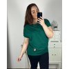 Tričko prodloužené oversize krátký rukáv dámská nadrozměr (2XL/3XL/4XL ONE SIZE) ITALSKÁ MÓDA IMC22PIERA/DUR