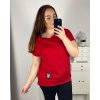 Tričko prodloužené oversize krátký rukáv dámská nadrozměr (2XL/3XL/4XL ONE SIZE) ITALSKÁ MÓDA IMC22PIERA/DUR