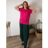 Tričko prodloužené oversize krátký rukáv dámská nadrozměr (2XL/3XL/4XL ONE SIZE) ITALSKÁ MÓDA IMC22PIERA/DUR