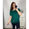 Tričko prodloužené oversize krátký rukáv dámská nadrozměr (2XL/3XL/4XL ONE SIZE) ITALSKÁ MÓDA IMC22PIERA/DUR