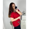Tričko prodloužené oversize krátký rukáv dámská nadrozměr (2XL/3XL/4XL ONE SIZE) ITALSKÁ MÓDA IMC22PIERA/DUR