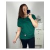 Tričko prodloužené oversize krátký rukáv dámská nadrozměr (2XL/3XL/4XL ONE SIZE) ITALSKÁ MÓDA IMC22PIERA/DUR