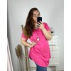 Tunika s přívěskem krátký rukáv dámská nadrozměr (2XL/3XL/4XL ONE SIZE) ITALSKÁ MÓDA IMC24011/DR (Velikost 3XL/4XL, Barva bílá)