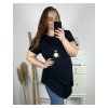 Tunika s přívěskem krátký rukáv dámská nadrozměr (2XL/3XL/4XL ONE SIZE) ITALSKÁ MÓDA IMC24011/DR (Velikost 3XL/4XL, Barva bílá)