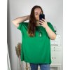 Tunika s přívěškem krátký rukáv dámská nadrozměr (6XL/7XL ONE SIZE) ITALSKÁ MÓDA IMBM24017/DR (Velikost 6XL/7XL, Barva Černá)