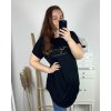 Tunika prodloužená krátký rukáv dámská nadrozměr (3XL/4XL/5XL ONE SIZE) ITALSKá MóDA IM424030/DR (Velikost 3XL/4XL, Barva bílá)